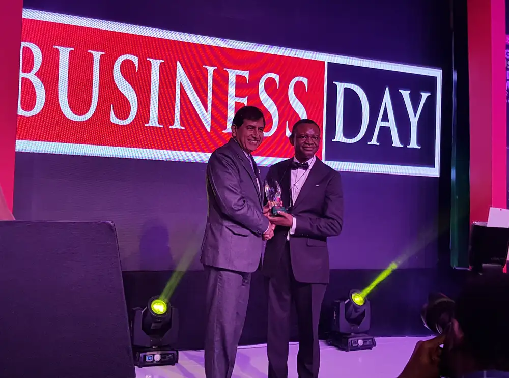 BusinessDay Award presented to Rajiv Sharma, NLP Nigeria